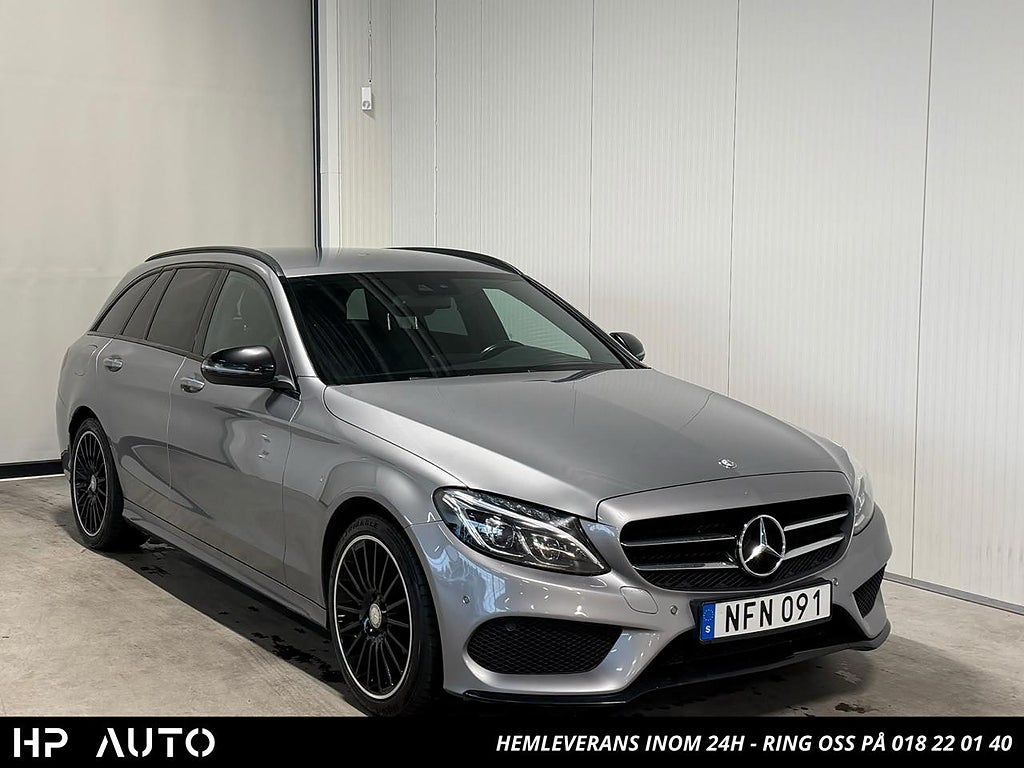 Mercedes-Benz C 220 220d AMG Sport Navi B-kam Burmester Dragkrok Värmare