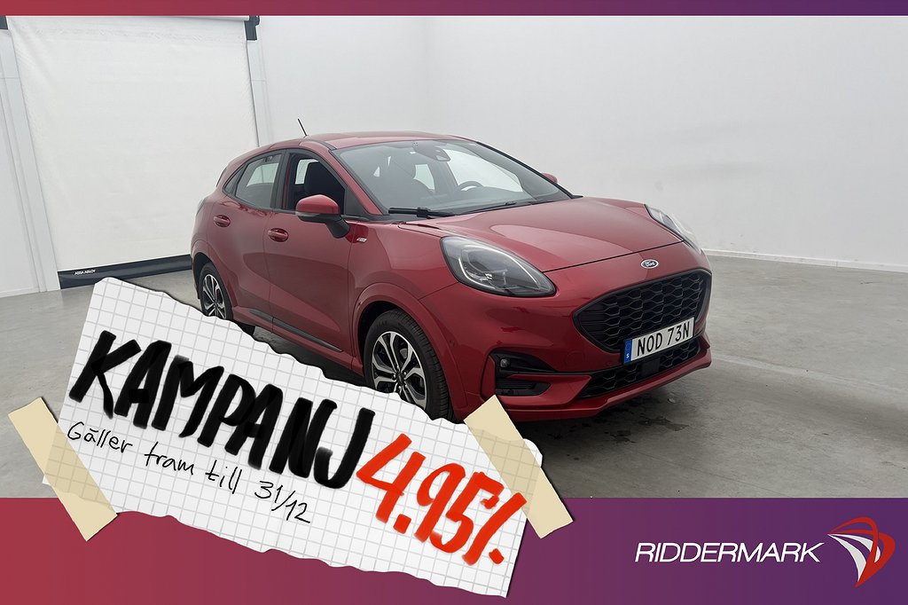 Ford Puma 1.0 125hk ST-Line Kamera Navi CarPl 4,95% Ränta