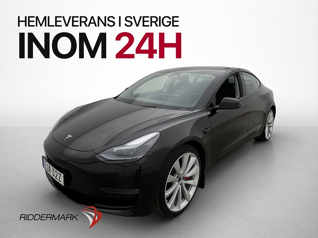 Tesla Model 3 AWD Performance 513hk Autopilot Svensksåld