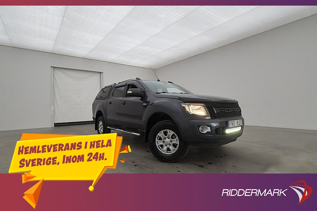 Ford ranger Wildtrak 3.2 4x4 Värm Drag Lastsläde Kåpa Moms