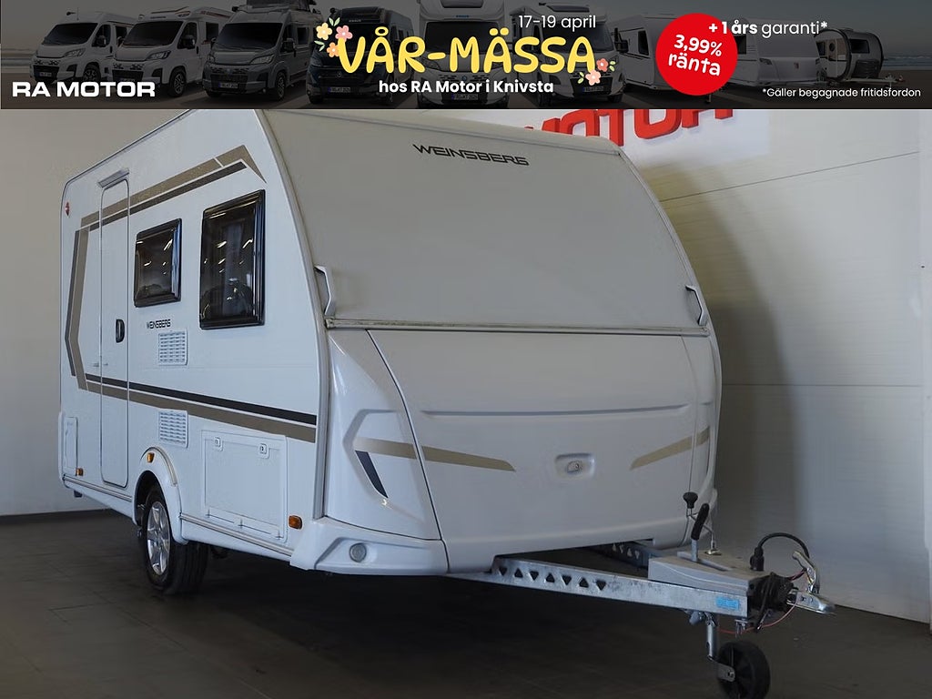 Weinsberg CaraOne 390 QD Golvvärme I Elpatron I 1100kg