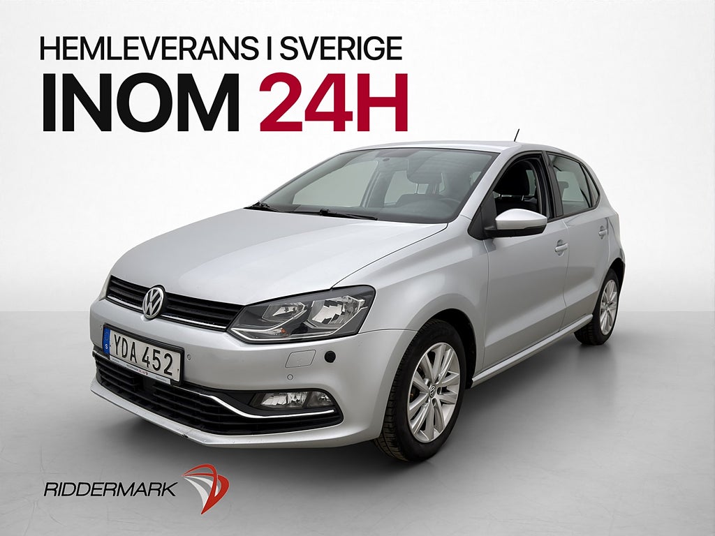 Volkswagen Polo 1.2 TSI 90hk P-Sensorer Farthållare M/K-Värm
