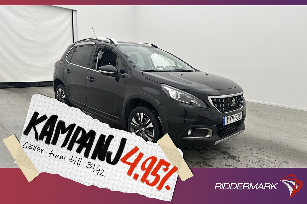 Peugeot 2008 1.2 110hk Allure Kamera Halvskinn 4,95% Ränta