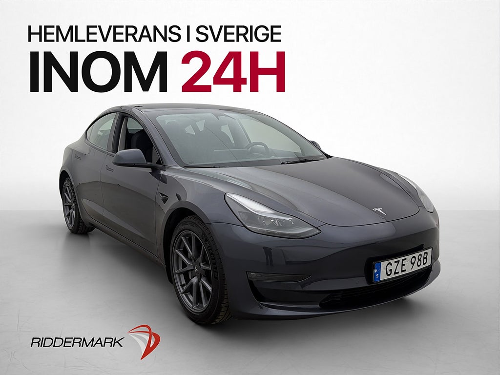 Tesla Model 3 Long Range AWD EL-Bagage Värmepump Pano Navi