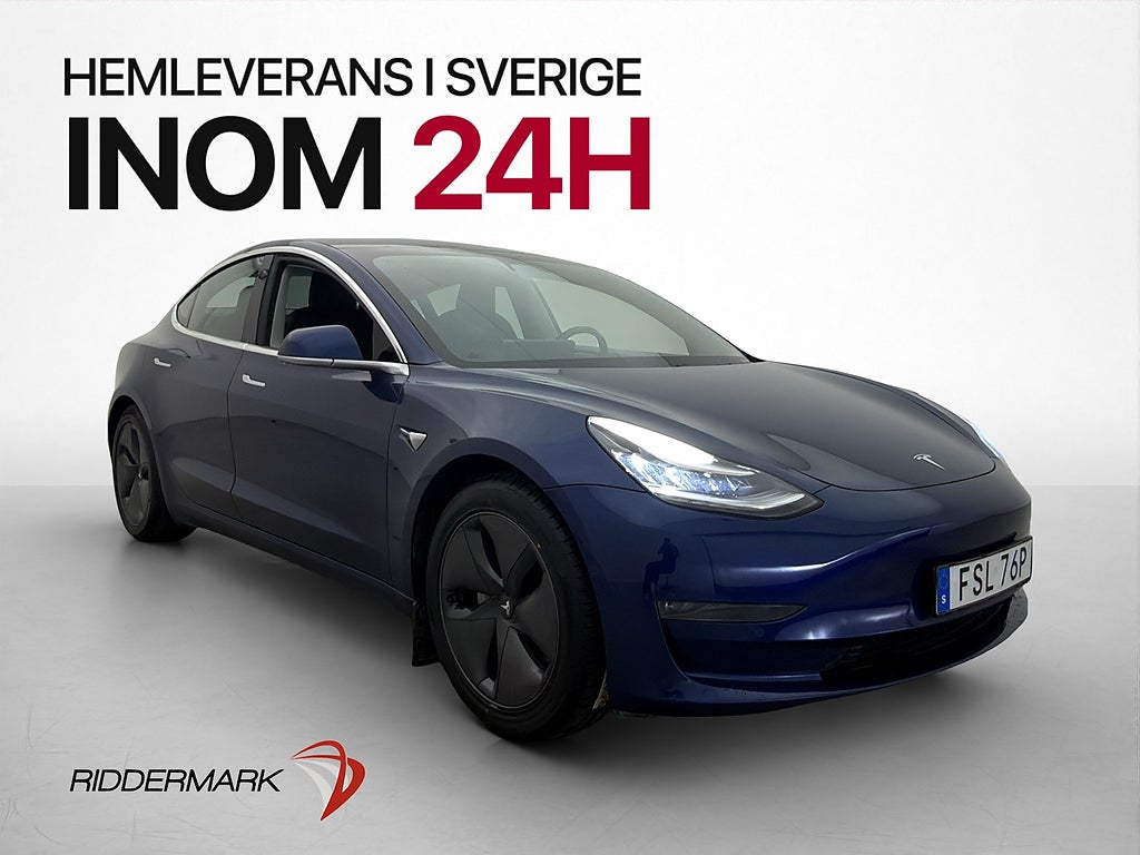 Tesla Model 3 Standard Range Plus Svensksåld Panorama Drag