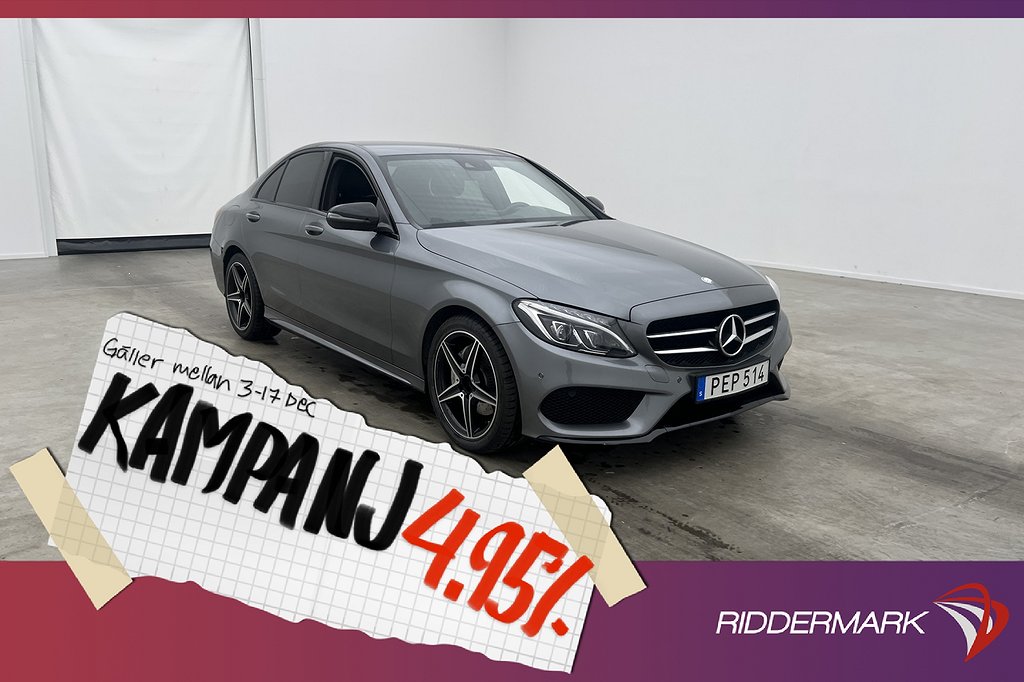 Mercedes-Benz C 220 d 170hk AMG P-Värmare  4,95% Ränta