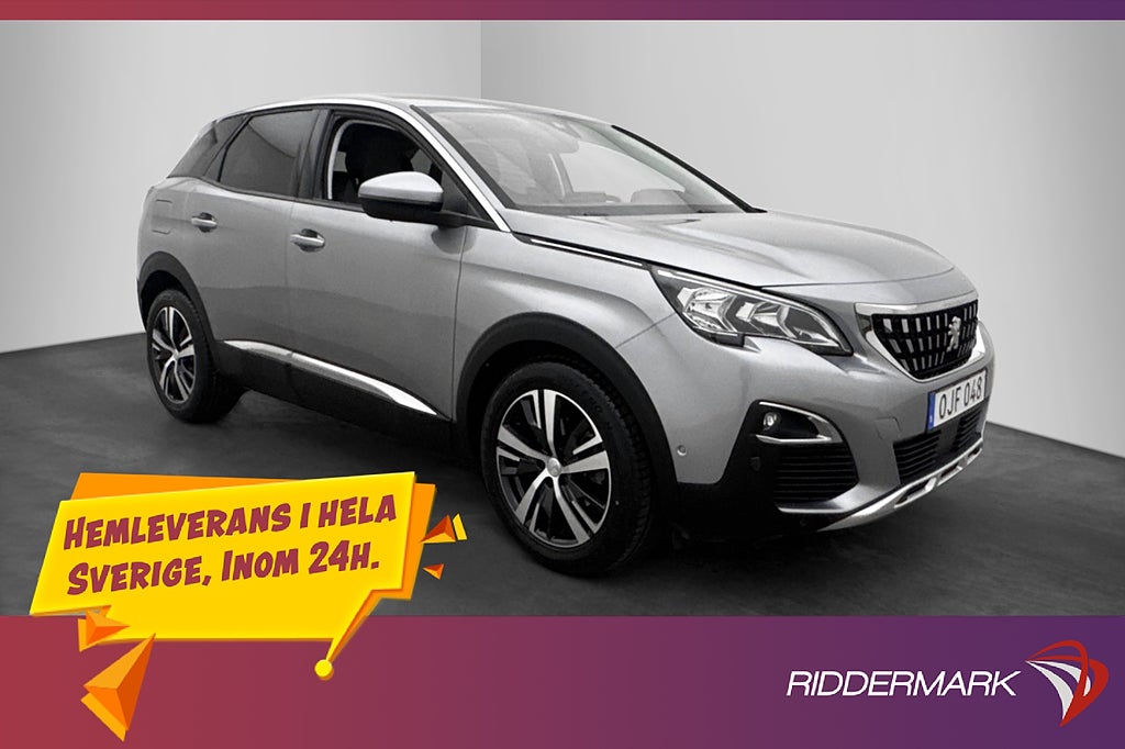 Peugeot 3008 1.6 120hk Allure Farthållare Skinn/Tyg CarPlay