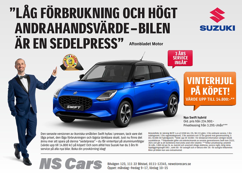 Suzuki Swift Privatleasing från 3295kr/mån - bild 2