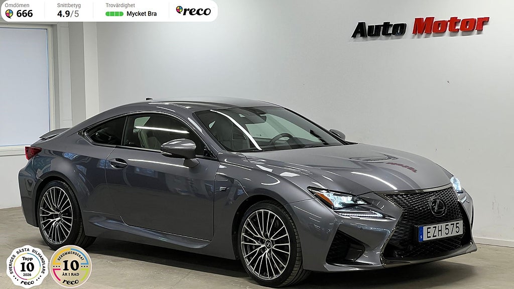 Lexus RC F 5.0 V8 477hk Sv-såld/Fullservad