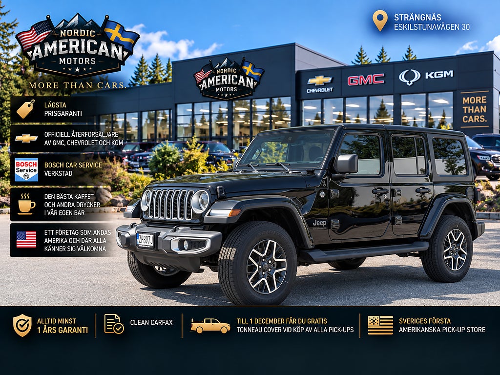 Jeep Wrangler Sahara 3.6 V6 - I LAGER - ratt/stolsvärme - Adaptiv