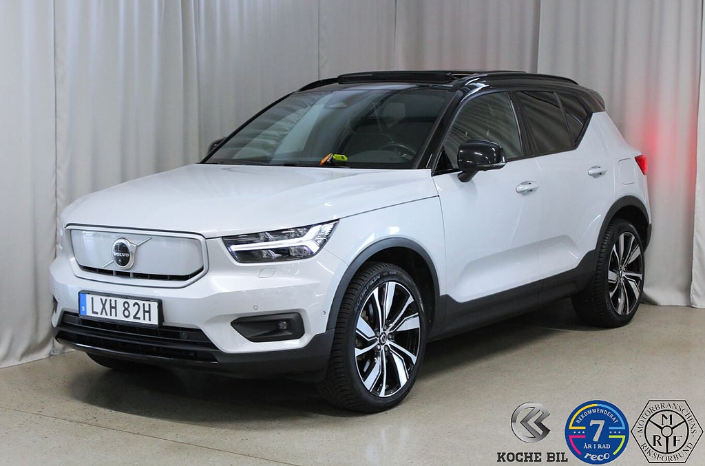 Volvo XC40 Recharge Pro, Panorama, Drag, H/K, 360-kamera, 20'' LM