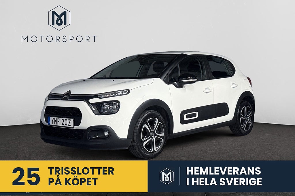 Citroën C3 1.2 PT 83hk Navigation P-Sensorer Carplay Farthållare