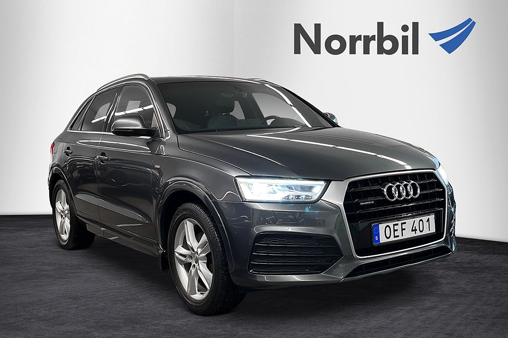 Audi Q3 2.0 TDI 150HK Automat S-line, Navi, Drag