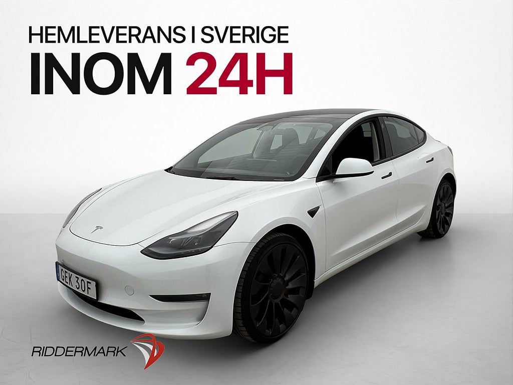 Tesla Model 3 Performance Autopilot Svensksåld