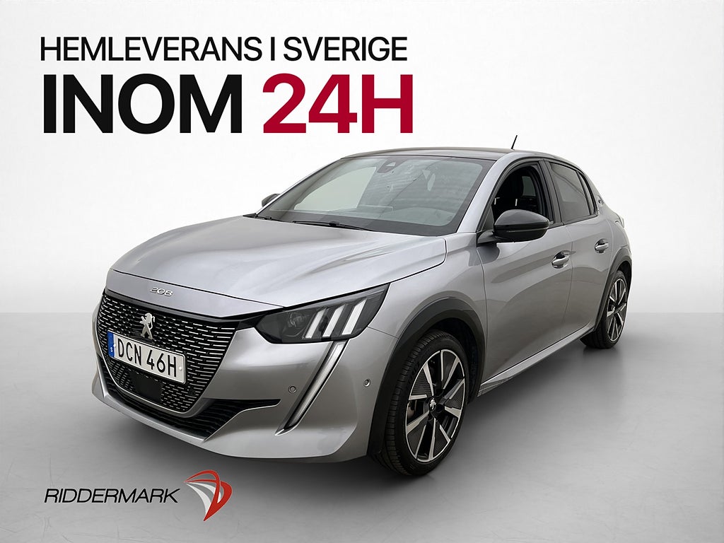 Peugeot E-208 136hk GT Kamera CarPlay Navi Halvskinn