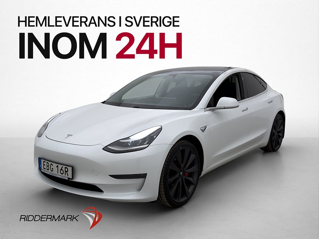 Tesla Model 3 Performance AWD Autopilot Svensksåld