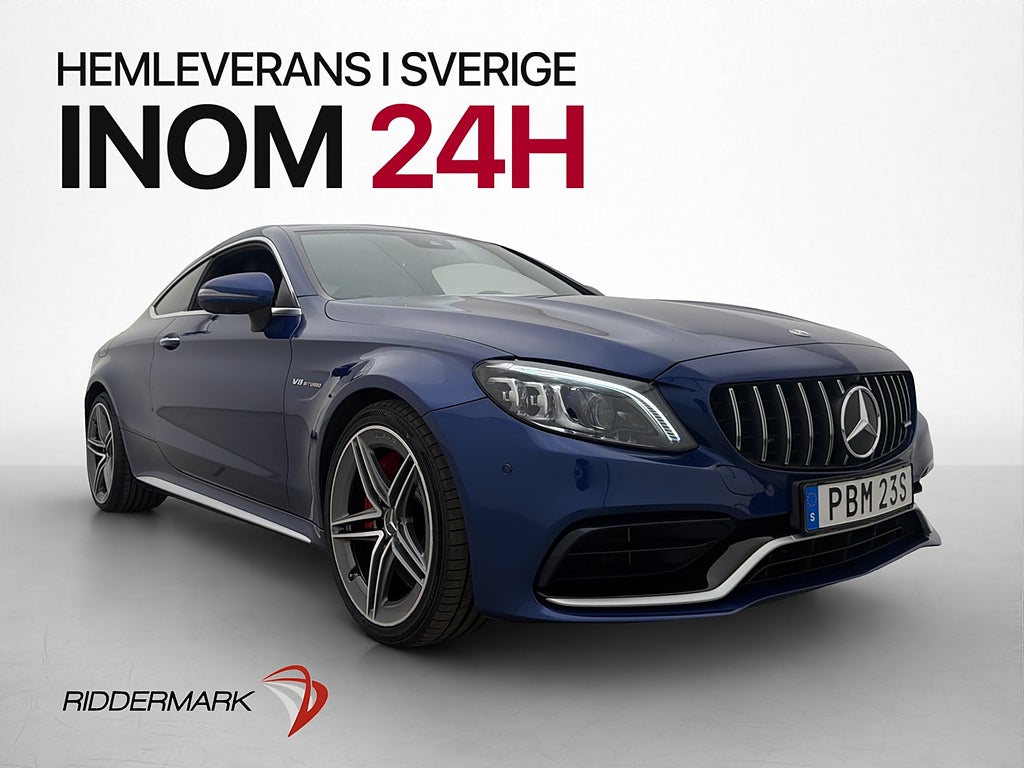 Mercedes-Benz AMG C63 S Coupé 510hk Panorama En-brukare MOMS