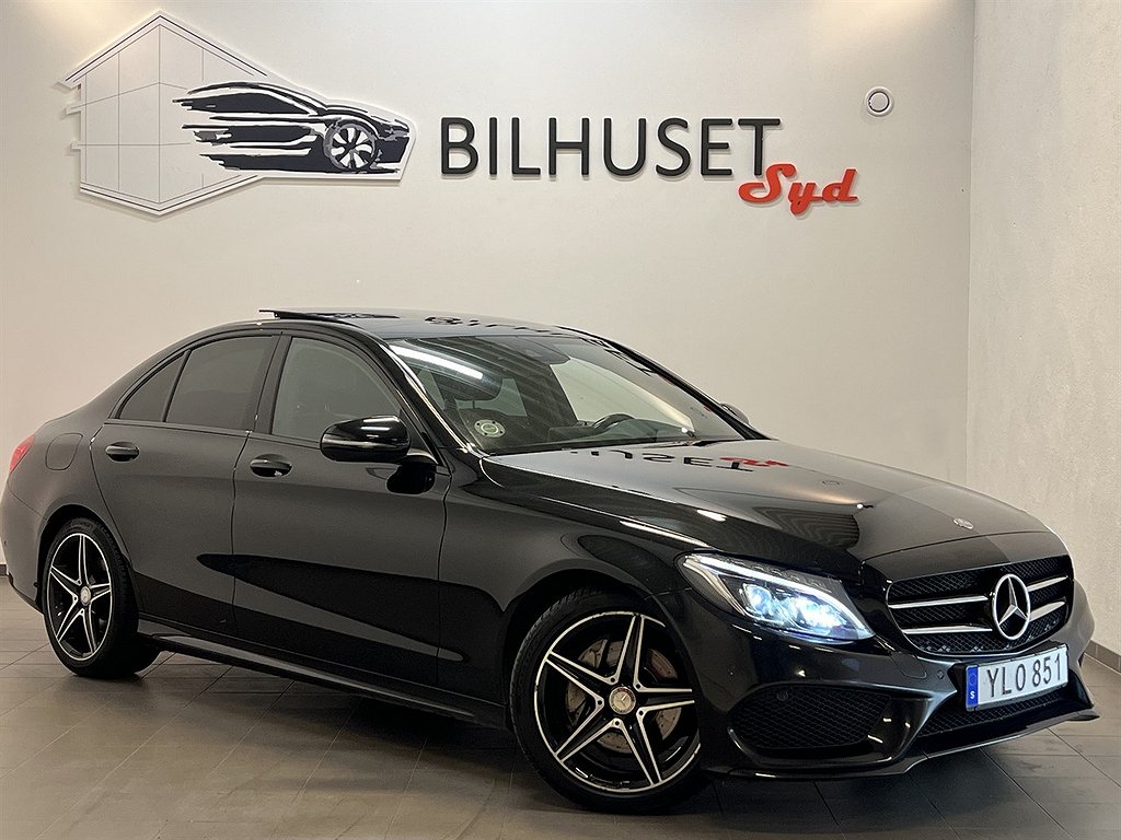 Mercedes-Benz C 220 d 170hk AMG Panorama/Läder/NightP/Bkamera