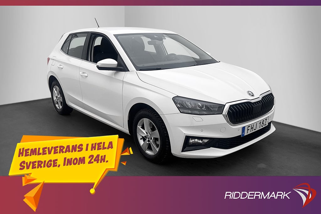 Skoda Fabia 1.0 TSI Style Kamera Rattvärme CarPlay Värmare
