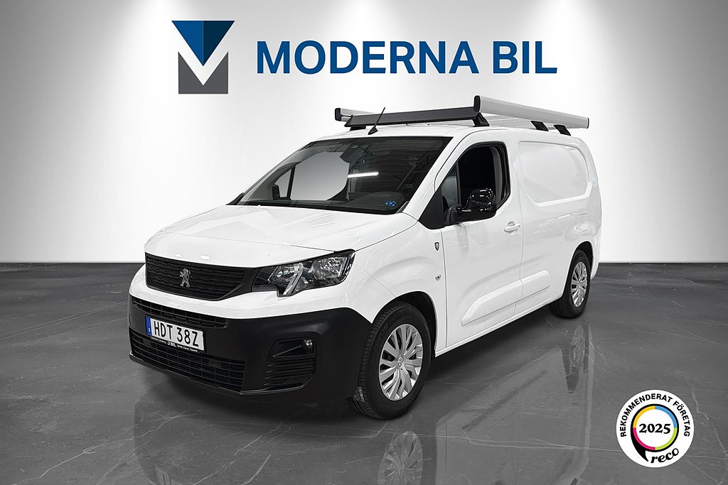 Peugeot e-Partner L2 50kWh Moms Takräcke Dragkrok V-inredd CarPlay Lång