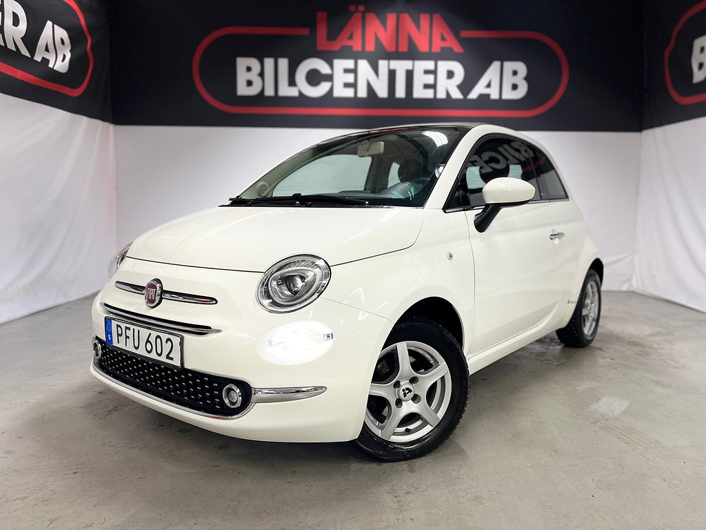 Fiat 500C 1.2 Cab Lounge Nyservad Låg årsskatt SoV Bluetooth