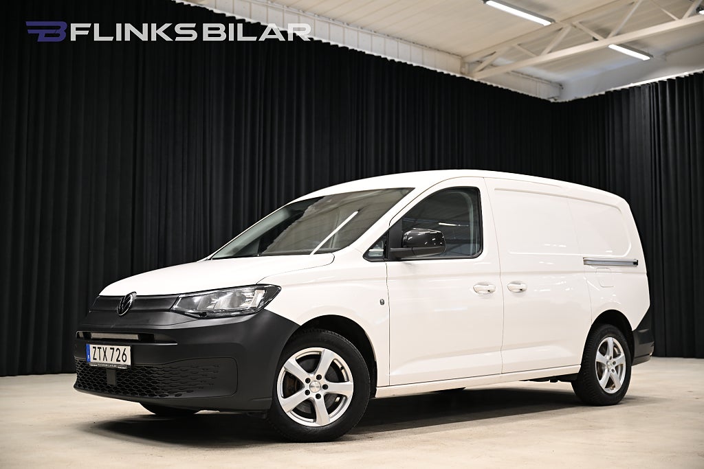 Volkswagen Caddy Maxi DSG 122HK Inredd|Dubbeldörr|Drag|Värmare|EnÄgare|Moms