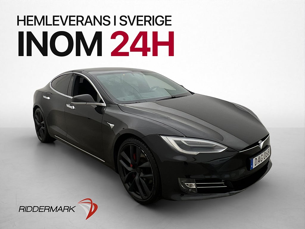 Tesla Model S P100D 761hk Ludicrous AWD Pano AP Kamera Skinn