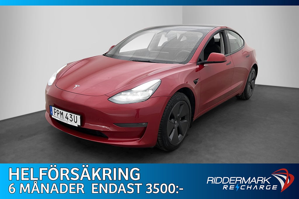 Tesla Model 3 Long Range AWD Autopilot Dragkrok Svensksåld