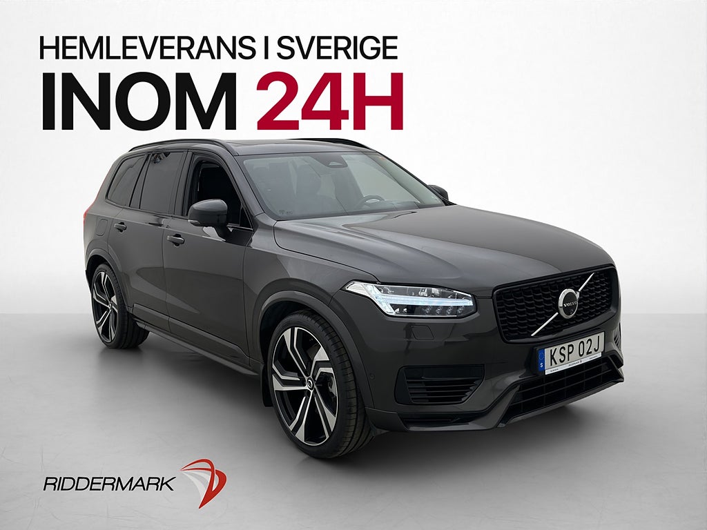 Volvo XC90 T8 AWD Plug-In Ultra Dark 7-Sits Pano B&W HuD 360