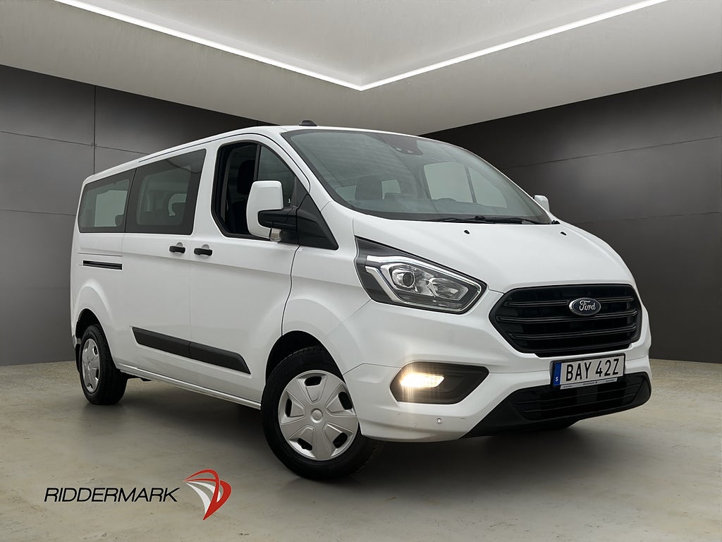 Ford Transit Custom Kombi Lång Värm B-Kam 9-Sit CARPLAY Moms