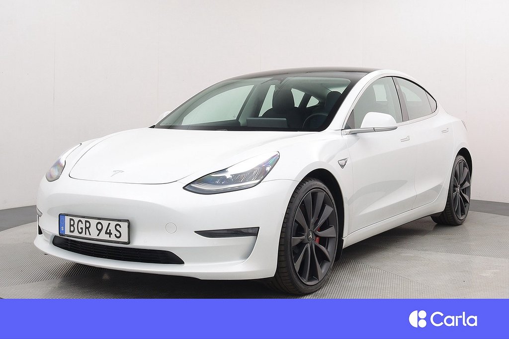 Tesla Model 3 Performance AWD Autopilot Pano V-hjul