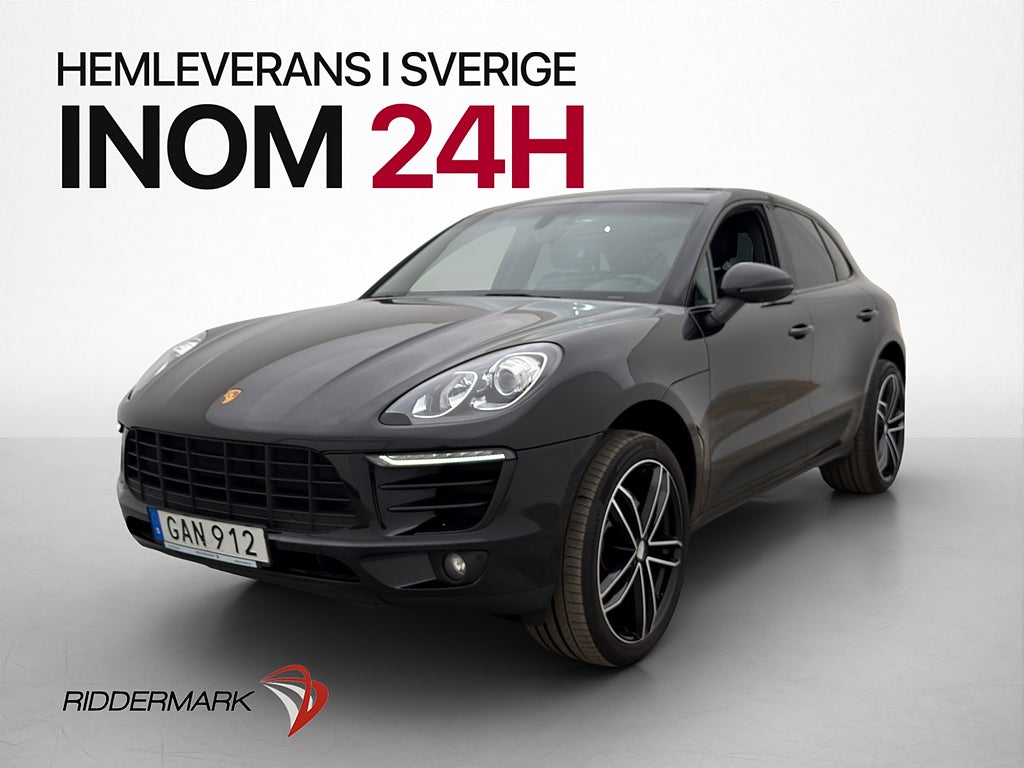 Porsche Macan S Värmare 14 Vägs Skinn BOSE Kamera PASM 258hk