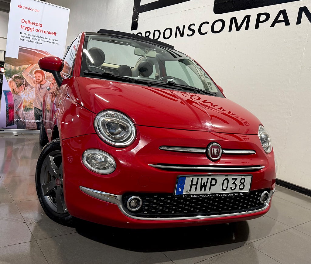 Fiat 500C 1.2 8V Lounge, Manuell, 69hk,  Cabriolet 2016