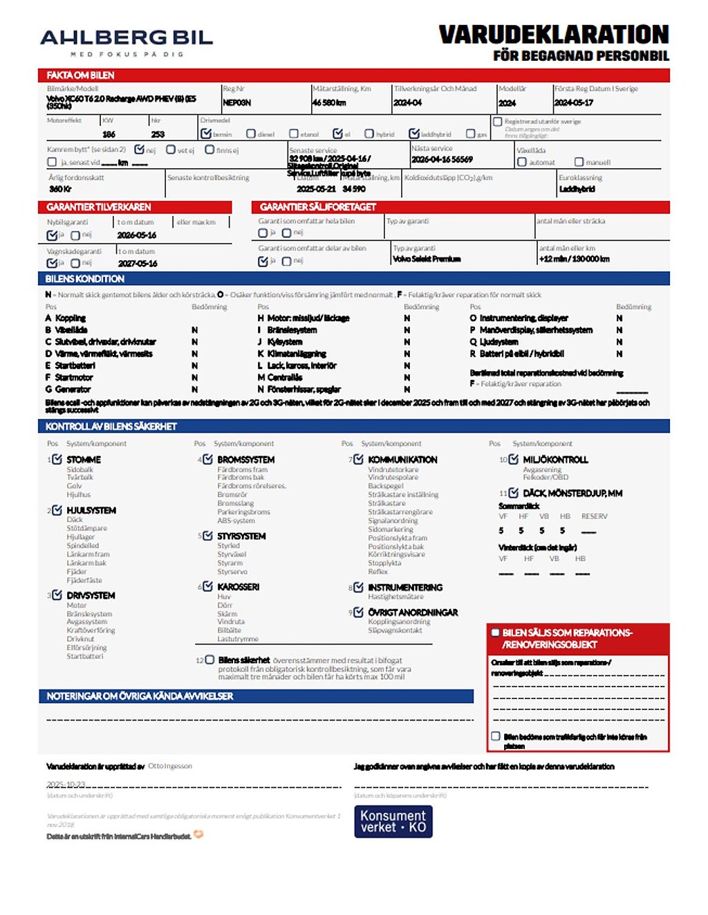 Volvo XC60 Recharge T6 II Plus Bright Edition. Drag. Panor...