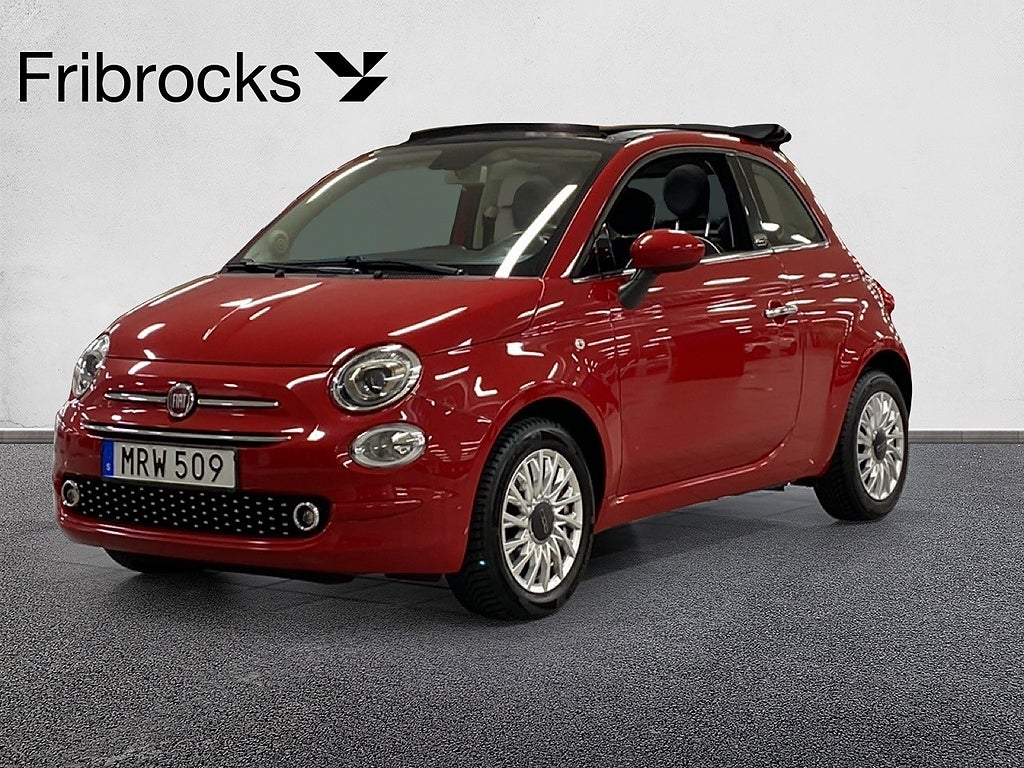 Fiat 500C 1.2 Lounge Cab 69hk *Carplay/ny kamrem*