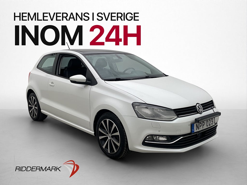 Volkswagen Polo TSI 110hk Taklucka Kamera Navi Dragkrok