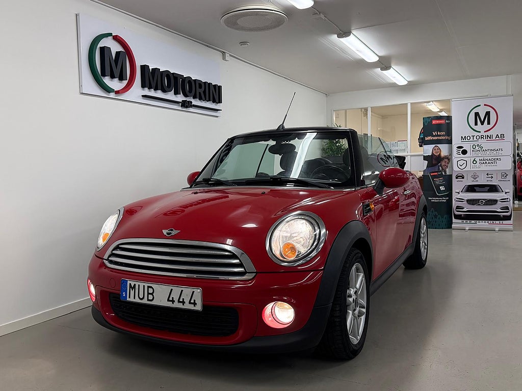 MINI Cooper 1,6 Cabriolet Convertible Halvskinn Svensksåld