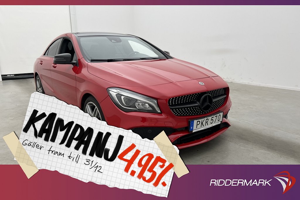 Mercedes-Benz CLA 200 156hk AMG Pano Kamera 4,95% Ränta