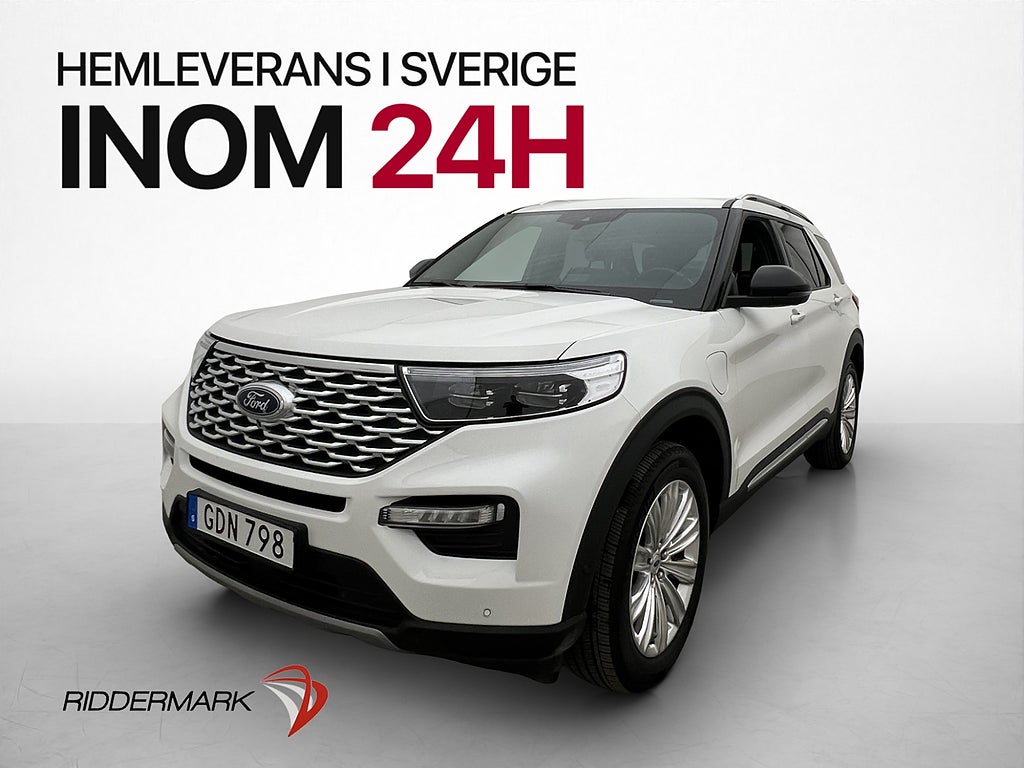 Ford Explorer Plug-In AWD 457hk Platinum 7-sits Pano 360 B&O