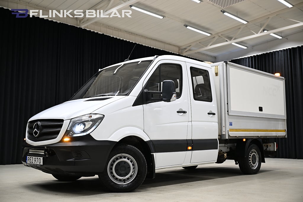 Mercedes-Benz Sprinter 316 Automat|Dubbelhytt|Kåpa|3.5ton-drag|EnÄgare|Leasbar