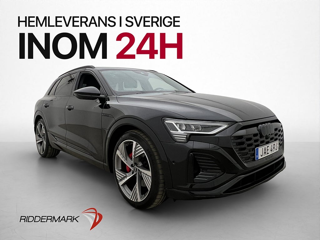 Audi Q8 e-tron Q S-Line Pano Luftfjädring HUD Dragkrok 360°