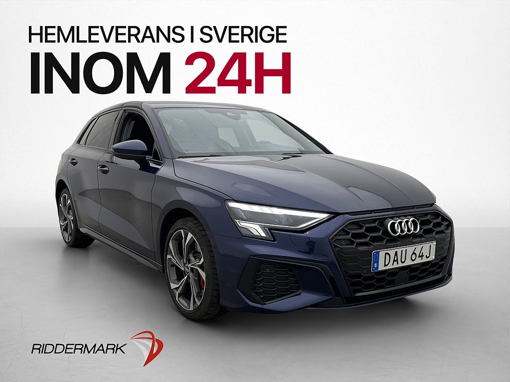 Audi A3 Sportback 45 TFSI e 245hk S-Line LED Audi-Sound MOMS