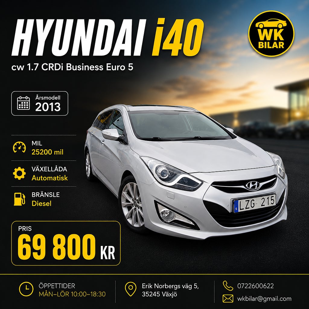 Hyundai i40 cw 1.7 CRDi Business Euro 5-Nybes
