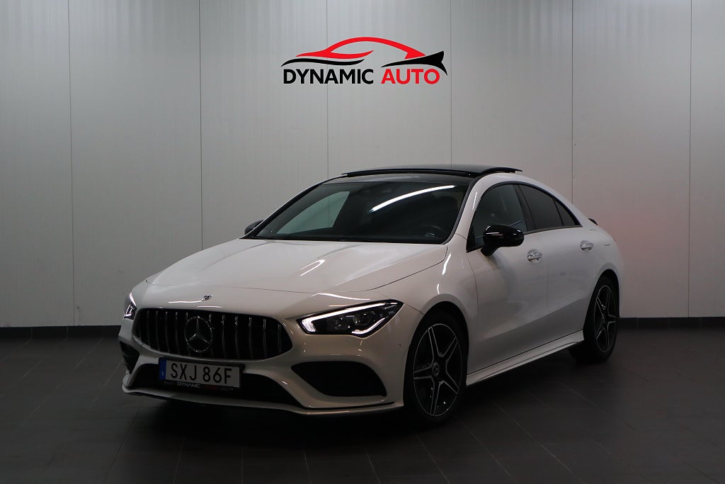 Mercedes-Benz CLA 200 AMG 163hk Panorama-Belysning-Burmester