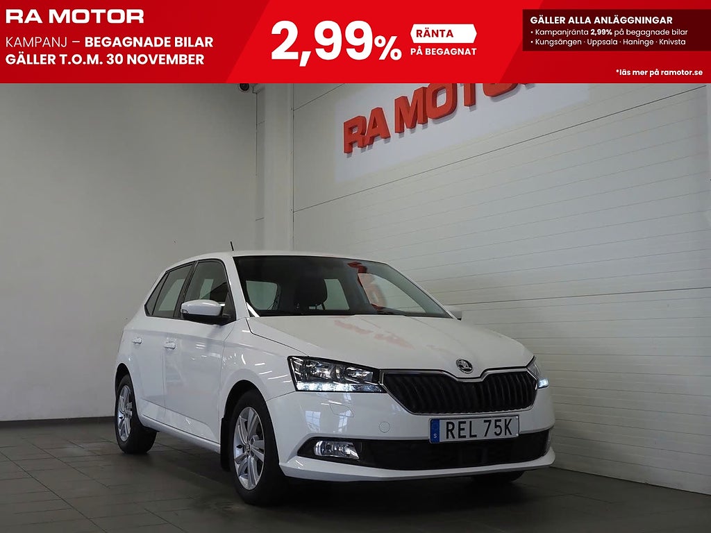 Skoda Fabia 1.0 TSI Style 95hk Motorvärmare Carplay P-Sensorer 2021