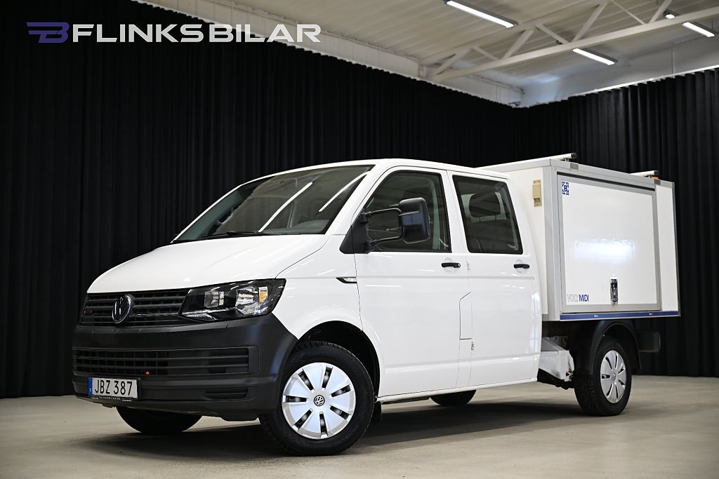 Volkswagen Transporter 4Motion 150HK Dubbelhytt|Kåpa|Inredd|Leasbar|SeUtr!