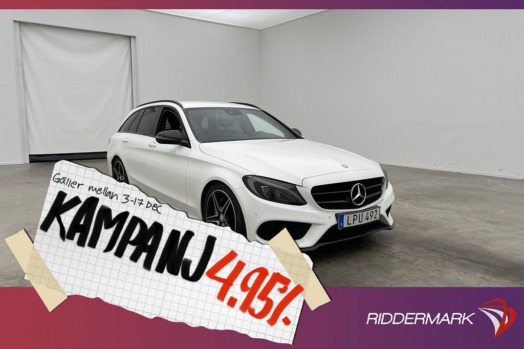 Mercedes-Benz C 220 T d 170hk AMG Burm Skinn Nav 4,95% Ränta