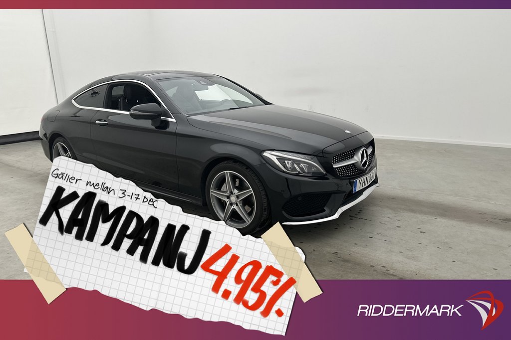 Mercedes-Benz C 220 d Coupé AMG P-Värm Kamera Pa 4,95% Ränta