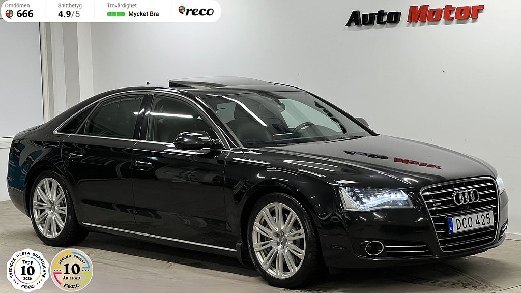 Audi A8 4.2 TDI V8 quattro 350hk Sv-såld/Taklucka/Värmare