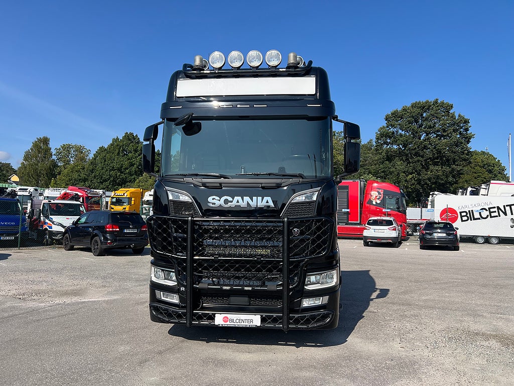 Scania R650 V8 6x4 Tandem Lastväxlare, Kranflak & Liftdumper, Euro 6